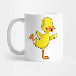 Duck at Yoga Fitness on a Leg Mug